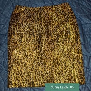 Sunny Leigh leopard print skirt